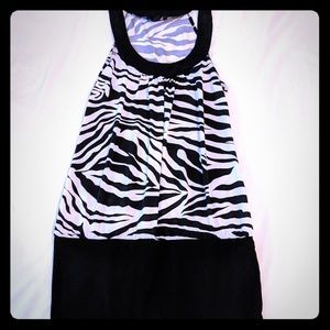 Hot tempered zebra party dress